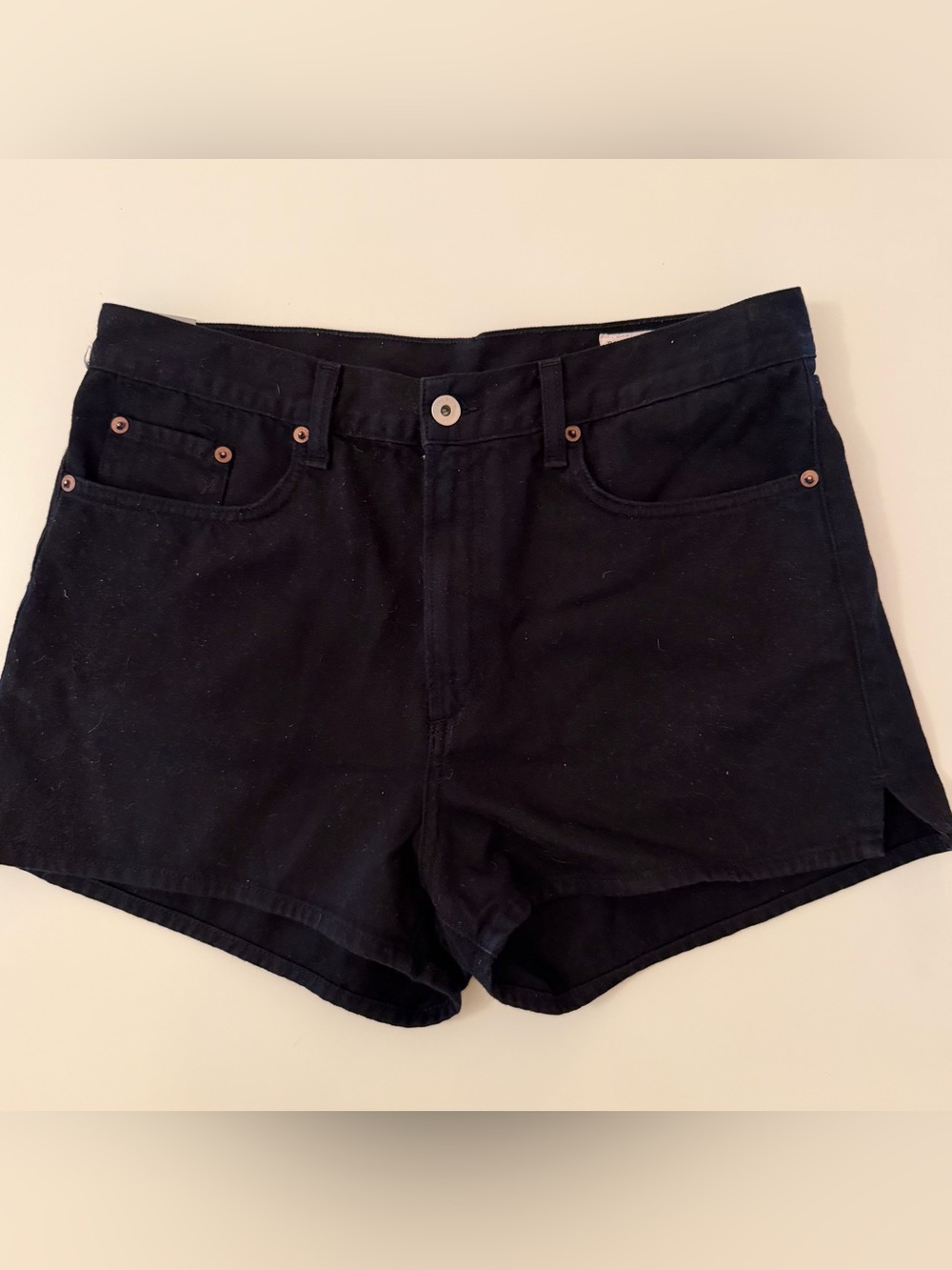 rag & bone Black Denim Jean Shorts